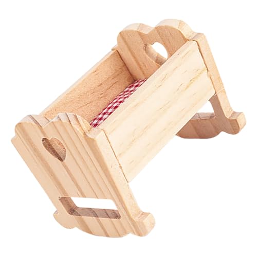 MILISTEN Puppenhauszubehör Puppenmöbel Bett Puppenbett Aus Holz Babypuppenkrippe Dollhouse Schlafzimmermöbel Puppenwiege Aus Holz Puppenhaus Krippe Puppenhausbett Hölzern MILISTEN Puppenhauszubehör Puppenmöbel Bett Puppenbett Aus Holz Babypuppenkrippe Dollhouse Schlafzimmermöbel Puppenwiege Aus Holz Puppenhaus Krippe Puppenhausbett Hölzern von Milisten