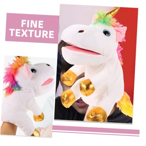 MILISTEN Realistische Einhorn Handpuppe aus Weichem Plüsch Lebensecht Gestaltet Langlebig und Elastisch Erzählspielzeug für Fördert Eltern Junge Mädchen Bindung und Kindliche Kreativität MILISTEN Realistische Einhorn Handpuppe aus Weichem Plüsch Lebensecht Gestaltet Langlebig und Elastisch Erzählspielzeug für Fördert Eltern Junge Mädchen Bindung und Kindliche Kreativität von Milisten