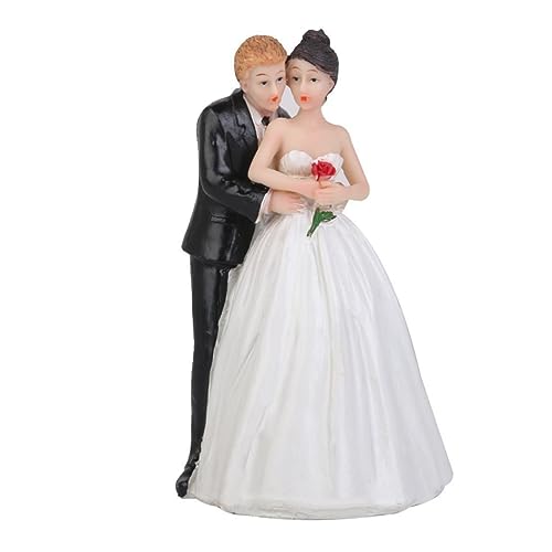 MILISTEN Romantisches Brautpaar Tortenfigur aus Hochzeit Cake Topper Langlebige Tortendekoration für Handgefertigt Liebevolles Design für Hochzeitsfeier und Festlichkeiten von Milisten