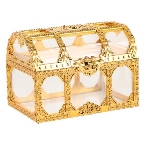 MILISTEN Schatzkiste Bonbonbox Schatzkisten 1 Geschenkboxen Für Süßigkeiten 1 Box Partygeschenkboxen Für Decoracion Cumpleaños Niño Kunststoff Golden von Milisten
