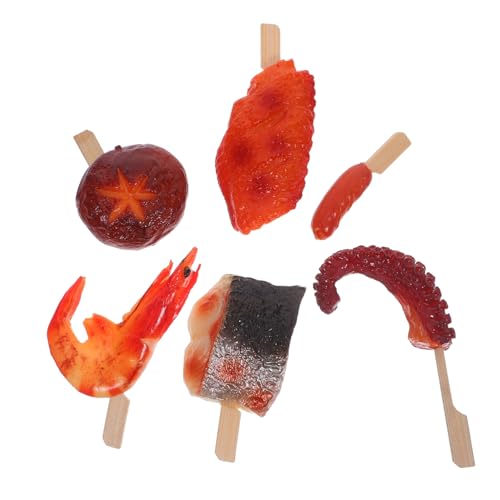 MILISTEN Simuliertes BBQ Lebensmittel mit Realistischen Spießen Detailgetreuen Grillstücken Küchendeko Fotorequisiten und DIY für Party und Restaurant Displays von Milisten