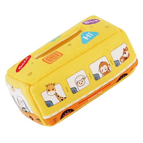 MILISTEN Sinnesförderndes Tissue Box aus Reißfestem mit Plüschtüchern Raschelpapieren Montessori Frühförderung für Kleinkinder Fördert Motorik und Kreativität von Milisten