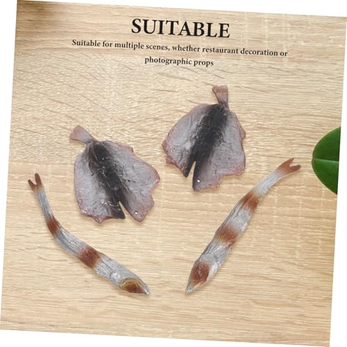 MILISTEN Teiliges Künstliche Kleine Fische Realistische Gebratene Fischfilets aus Robustem PVC Dekorative Fake Seafood Requisiten für Restaurant Fotografie und Wohnambiente von Milisten