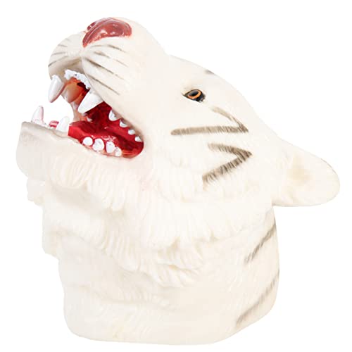 MILISTEN Tier Handpuppe aus Vinyl für Interaktive Tierfigur für Rollenspiele Weißer Tiger Fingerpuppe Hochwertiges für Kreative Eltern Junge Mädchen Interaktion von Milisten