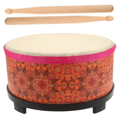 MILISTEN Traditionelles Holz Floor Tom Trommelspielzeug mit Schlagstöcken Kinderfreundliches Percussion Instrument für Musiklernen Rhythmische Früherziehung Robustes Lernspielzeug für von Milisten