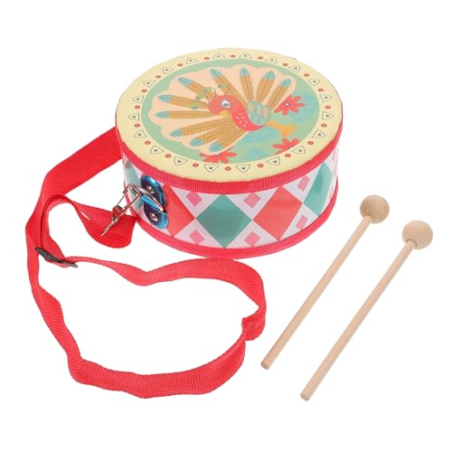 MILISTEN Trommel mit Tragegurt Doppelseitiges Handtrommel Musikinstrument für Kleinkinder Klarer Tragbar für Kindergarten Indoor und Outdoor Spiel Pädagogisches Rhythmusspielzeug Pfau MILISTEN Trommel mit Tragegurt Doppelseitiges Handtrommel Musikinstrument für Kleinkinder Klarer Tragbar für Kindergarten Indoor und Outdoor Spiel Pädagogisches Rhythmusspielzeug Pfau von Milisten