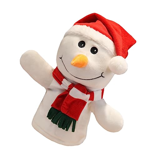 MILISTEN Weicher Schneemann Fingerpuppe aus Kuscheliges Weihnachts Handspielzeug für Interaktives Eltern Junge Mädchen Spiel Fördert Fantasie und Kommunikationsfähigkeit von Milisten