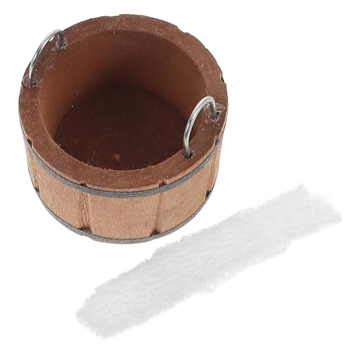 MILISTEN Zubehör für Puppenhäuser Dollhouse Schlafzimmermöbel Sandeimer Puppenhauszubehör Miniaturpuppenhausmöbel winzige Eimer Angeleimer Puppenhaus-Eimer Strandeimer Eimer und Eimer Holz von Milisten