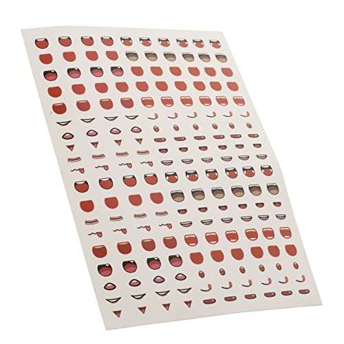 Milisten 1 Blatt Cartoon Mundaufkleber Selbstklebende DIY Sticker für Tonfiguren Langlebig und Vielseitig für Kreative Bastelprojekte und Animationen von Milisten