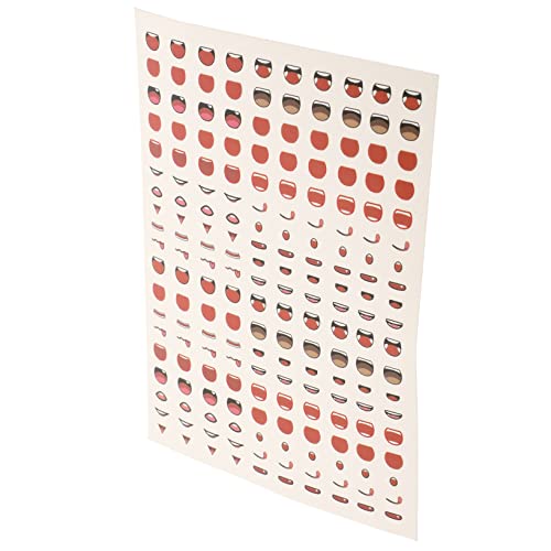 Milisten 1 Blatt Mundaufkleber für DIY Projekte Verschiedene Formen und Farben für Animation Puppen Selbstklebende Bastelaufkleber für Tonfiguren und Kreative Dekorationen von Milisten