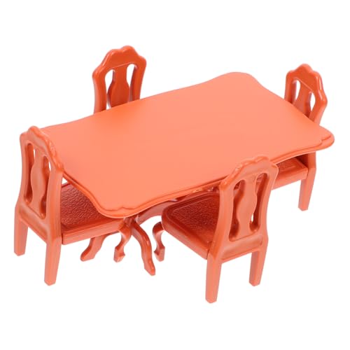 Milisten 1 Mini-Tisch und Stuhl für kinderspielzeug Puppenhaus spielgeschirr Toys for детские игрушки playmobilhauser Kinderzimmer spielsachen Brown von Milisten