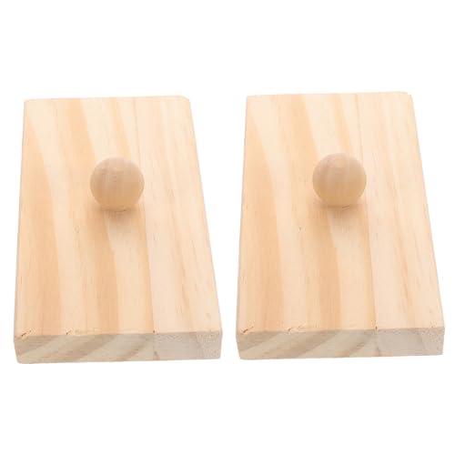 Milisten 1 Paar Früherziehung Schlaginstrumente Holzblock Instrument Beige von Milisten