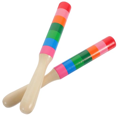 Milisten 1 Paar Rhythmusstock Musikinstrumente-Stick Musik-Rhythmus-Sticks aus Holz Musikstock Musikstöcke Zubehör für Schlaginstrumente Instrumentenzubehör hölzern von Milisten