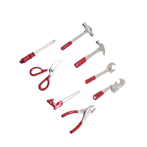 Milisten 1 Satz 8 Stück Puppenhaus-Werkzeuge Miniatur Mini -Werkzeug Mini- -Tool Mini-reparaturwerkzeug von Milisten