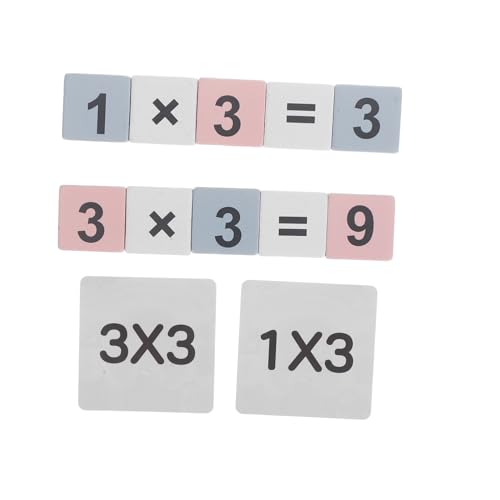 Milisten 1 Satz Algorithmus Bausteine Mathe-Geschicklichkeitsspiel mentale Arithmetikspielzeug der Mathe-Spiele für Kleinkinder Division Flash-Karten Holz von Milisten