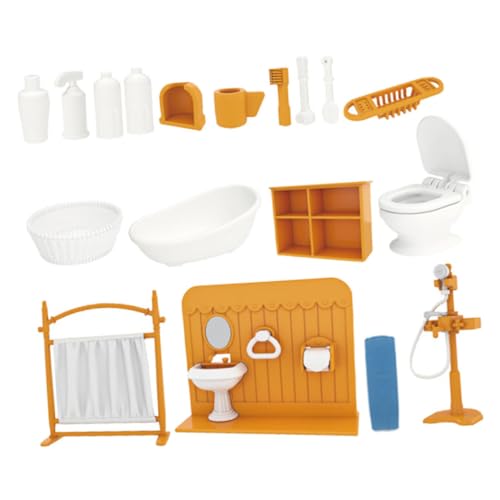 Milisten 1 Satz Babyhaus Badezimmerset Puppenhaus-versorgung Mini Möbel Dekorationen Hauszubehör Puppenhaus Kleines Modell Gelb Plastik Milisten 1 Satz Babyhaus Badezimmerset Puppenhaus-versorgung Mini Möbel Dekorationen Hauszubehör Puppenhaus Kleines Modell Gelb Plastik von Milisten
