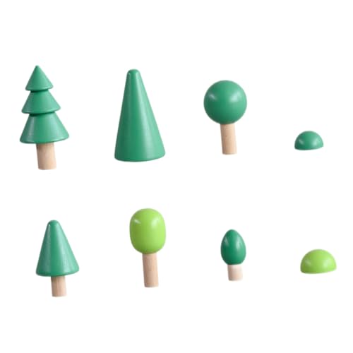 Milisten 1 Satz Babyspielzeug Holzblockspielzeug Waldbausteine Farbiges Bauklötze aus Holz Baum-Baustein- Lernspielzeug für Kinderpuzzle Grün von Milisten