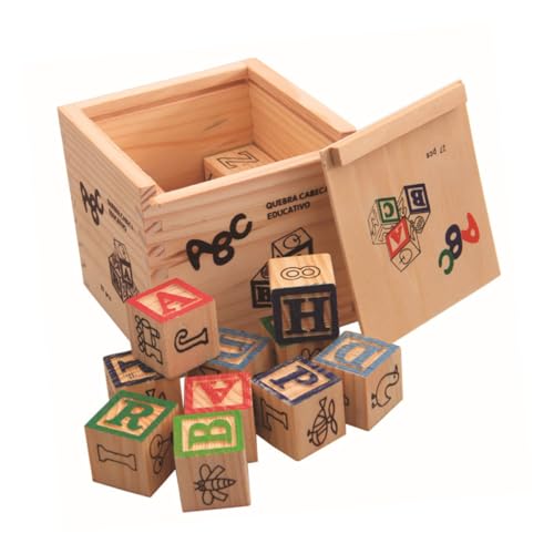 Milisten 1 Satz Bausteine ​​für Digitale Buchstaben Balance-Spielset Kind bausteine Holzgebäude Bausteine-Buchstaben Hölzern von Milisten