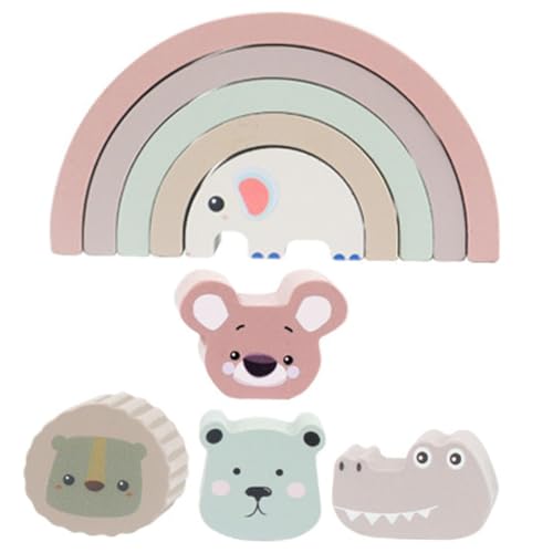 Milisten 1 Satz Blocktunnel -Puzzle Shape-Matching-Spiel Bausteine Stapelspiel Stapelblöcke Für Kleinkinder Balance Stacking Blocks Game Stapelbare Blöcke Kinderpuzzle Holz von Milisten