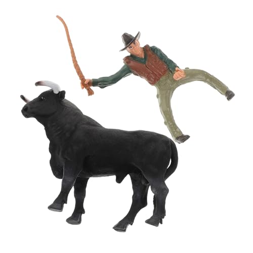 Milisten 1 Satz Bullfighter - Stier Cowboy Figur Kuh Bullenschmuck Welpenmodell-Ornament Bullenmodell Bullenhandwerk Harz Milisten 1 Satz Bullfighter - Stier Cowboy Figur Kuh Bullenschmuck Welpenmodell-Ornament Bullenmodell Bullenhandwerk Harz von Milisten