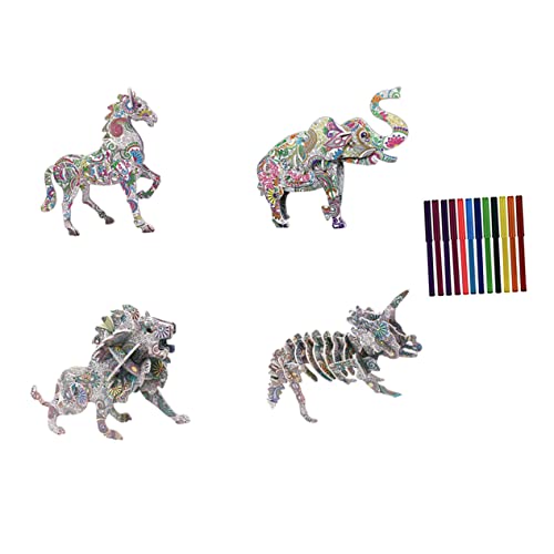 Milisten 1 Satz DIY Graffiti Puzzle für Unfertiges Bemalbares Puzzlespielzeug mit Stiften Dinosaurier Elefant Kreatives Lernspielzeug für Eltern Aktivitäten Milisten 1 Satz DIY Graffiti Puzzle für Unfertiges Bemalbares Puzzlespielzeug mit Stiften Dinosaurier Elefant Kreatives Lernspielzeug für Eltern Aktivitäten von Milisten