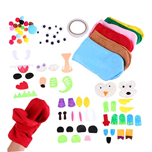 Milisten 1 Satz DIY Handpuppen Set aus Filz Kreatives Bastelmaterial für Fördert Interaktion und Kreativität für Rollenspiele Dekoration von Milisten