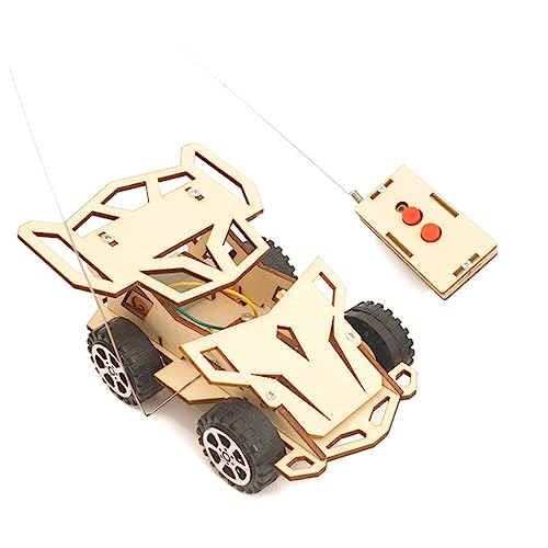 Milisten 1 Satz DIY Wireless Remote Controlled Racing Car Toy Bausatz aus Hochwertigem Holz für Batterie Fördert Lernen und Kreativität von Milisten