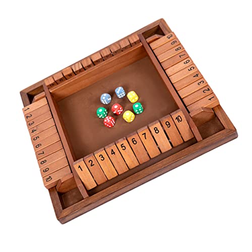 Milisten 1 Satz Digitaler Flop Spieler Würfelspiel Partyspiele Für Erwachsene Würfel-Party-Spiel Spielnacht Würfel Trinkspiel Spielzeugspiel Holz Kaffee von Milisten