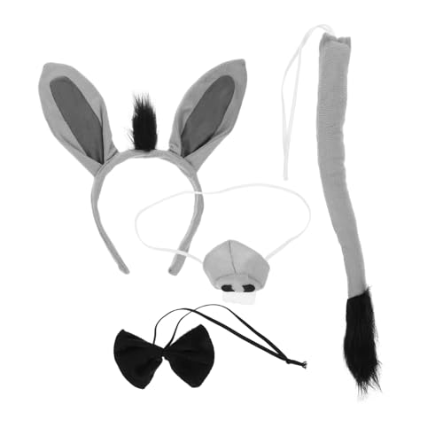 Milisten 1 Satz Donkey Kostüm Zubehör Set Teiliges Tierkostüm mit Eselohren Haarreif Nase und Fliege für Erwachsene für Halloween Cosplay und Partys Milisten 1 Satz Donkey Kostüm Zubehör Set Teiliges Tierkostüm mit Eselohren Haarreif Nase und Fliege für Erwachsene für Halloween Cosplay und Partys von Milisten
