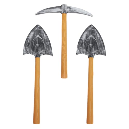 Milisten 1 Satz Dwarf Cosplay Zubehör Teiliges mit Realistischer Schaufel und Pickaxe für Halloween Karneval und Bühnenaufführungen Dekorative Requisiten für Kreative Partys von Milisten