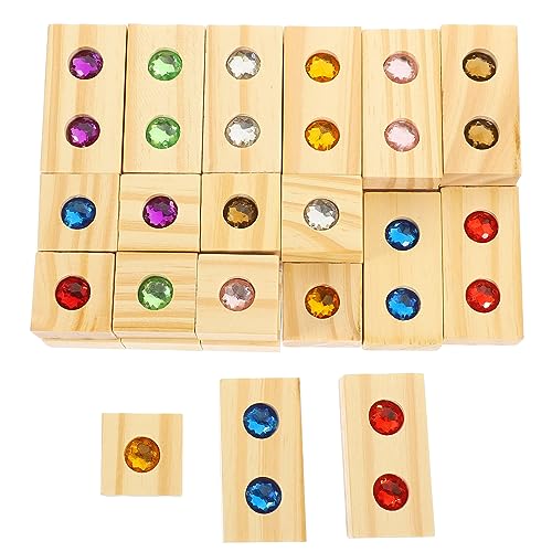 Milisten 1 Satz Edelsteingebäude Spielzeugsteine Edelsteine ​​Block Bausteine stapeln stapeln Würfel Stapelspielzeug Kinderspielzeug Block Toy Big Stapelblöcke Holz von Milisten
