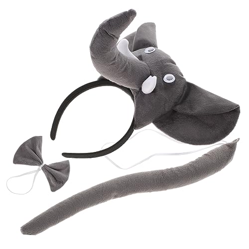 Milisten 1 Satz Elefant Kostüm Set für Teiliges Tierkostüm mit Haarband und Fliege für Karneval Fasching und Mottoparty Langlebig und Milisten 1 Satz Elefant Kostüm Set für Teiliges Tierkostüm mit Haarband und Fliege für Karneval Fasching und Mottoparty Langlebig und von Milisten