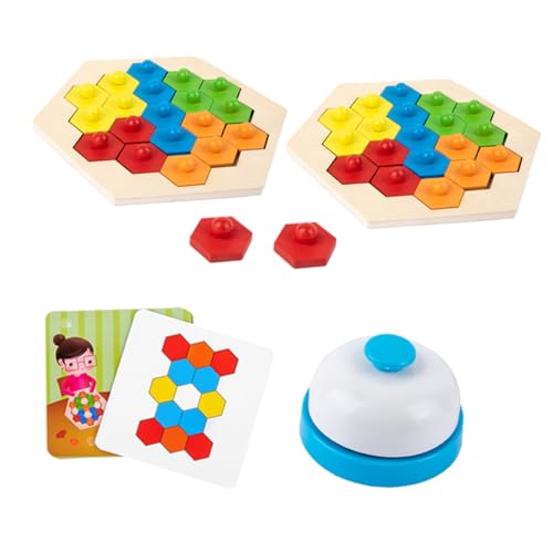 Milisten 1 Satz Eltern-Kind-Interaktionsspielzeug aus Holzblöcken Desktop-Kampfspielzeug Rätsel zum frühen Lernen wabenpuzzle Sechseck-Puzzle hölzern Milisten 1 Satz Eltern-Kind-Interaktionsspielzeug aus Holzblöcken Desktop-Kampfspielzeug Rätsel zum frühen Lernen wabenpuzzle Sechseck-Puzzle hölzern von Milisten