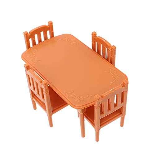 Milisten 1 Satz Esstisch deko für Puppenhaus-Stühle Spielzeugmöbel Present Ideas Kindermöbel Mini-Tisch Kinderspielzeug Mini Möbel Plastik Khaki von Milisten