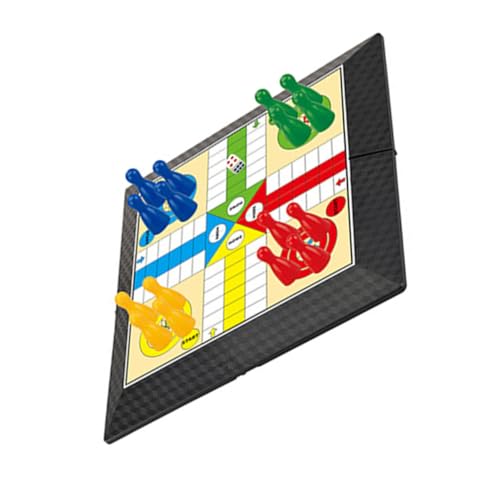 Milisten 1 Satz Fliege Schachrätselspielzeug Flugschach Teppich Fliegendes Schach Schachlehrer-brettspiel Schachbrett Reiseschach Schachmatte Geometrisches Schachspiel Plastik von Milisten
