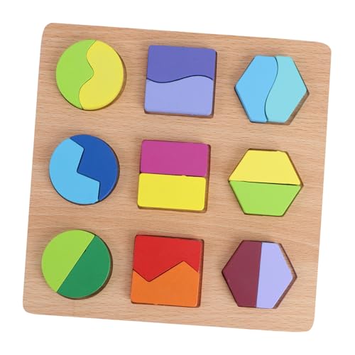 Milisten 1 Satz Formplatte Geometrie Rätsel Geometrie-Puzzle aus Holz Bambus Milisten 1 Satz Formplatte Geometrie Rätsel Geometrie-Puzzle aus Holz Bambus von Milisten
