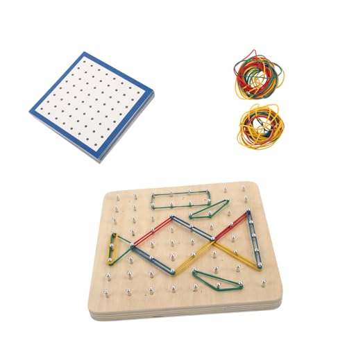 Milisten 1 Satz Geoboard für Kreatives Lernspielzeug aus Hochwertigem Holz Ergonomisches Design Fördert Mathematisches Verständnis und Kreativität für Frühkindliche Bildung Milisten 1 Satz Geoboard für Kreatives Lernspielzeug aus Hochwertigem Holz Ergonomisches Design Fördert Mathematisches Verständnis und Kreativität für Frühkindliche Bildung von Milisten
