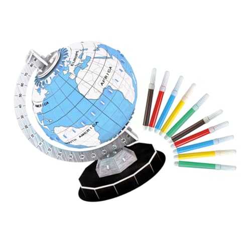 Milisten 1 Satz Globe Model Toys Weltkugeln für Erwachsene -Ausmalmodell Weltkarte Weltkugel für Wissenschaftspädagogisches Puzzle Kinderspielzeug 3D- p.s von Milisten