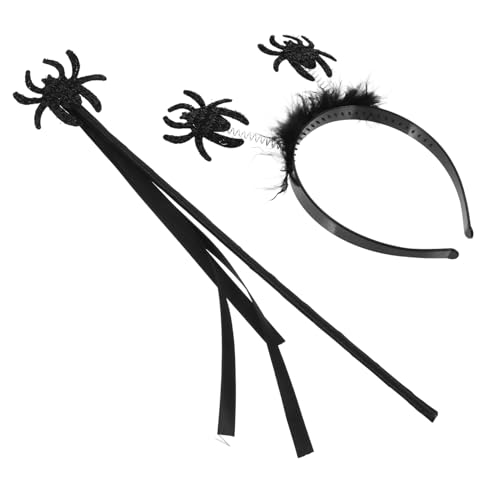 Milisten 1 Satz Halloween Haarreif Set mit Zauberstab Teiliges Cosplay Accessoire für Frauen und Mädchen für Halloween Partys und Festlichkeiten von Milisten
