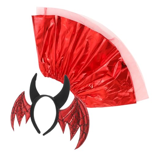 Milisten 1 Satz Halloween Teufel Haarschmuck Set mit Bat Horn Stirnband und Rock Einzigartiges Cosplay Zubehör für Halloween Karneval und Kostümpartys Milisten 1 Satz Halloween Teufel Haarschmuck Set mit Bat Horn Stirnband und Rock Einzigartiges Cosplay Zubehör für Halloween Karneval und Kostümpartys von Milisten