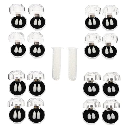 Milisten 1 Satz Halloween Vampir Fangs Set Falsche Zähne für Cosplay und Partys Tuben Kleber Vielseitige Halloween Accessoires Requisiten für Kostümpartys und Grusel Events von Milisten