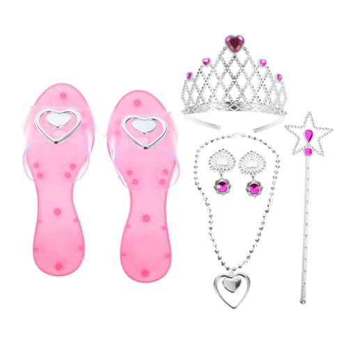 Milisten 1 Satz Hochwertiges Prinzessinnen Kostümset für Mädchen Teilig mit Rosa High Heels Krone Zauberstab Ohrringen und Halskette für Verkleidung Rollenspiele und Besondere Anlässe Milisten 1 Satz Hochwertiges Prinzessinnen Kostümset für Mädchen Teilig mit Rosa High Heels Krone Zauberstab Ohrringen und Halskette für Verkleidung Rollenspiele und Besondere Anlässe von Milisten
