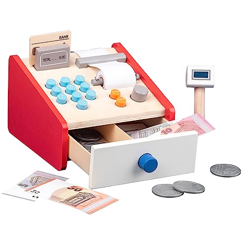 Milisten 1 Satz Hölzerne Kassiererspielzeug Kinderkasse Spielset Für EIN Café Simulation Registrierkasse Falschgeld Für Kinderspielzeug Bambus Milisten 1 Satz Hölzerne Kassiererspielzeug Kinderkasse Spielset Für EIN Café Simulation Registrierkasse Falschgeld Für Kinderspielzeug Bambus von Milisten