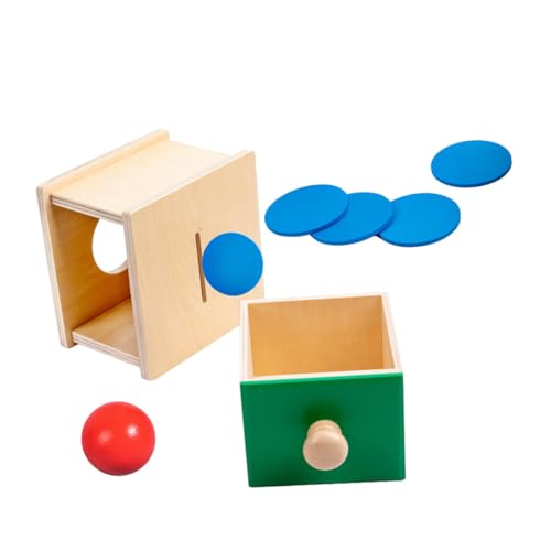 Milisten 1 Satz Holz Münzbox Montessori für Fördert Hand Auge Koordination Logisches und Kreativität Geeignet für Kleinkinder und Junge Mädchen von Milisten