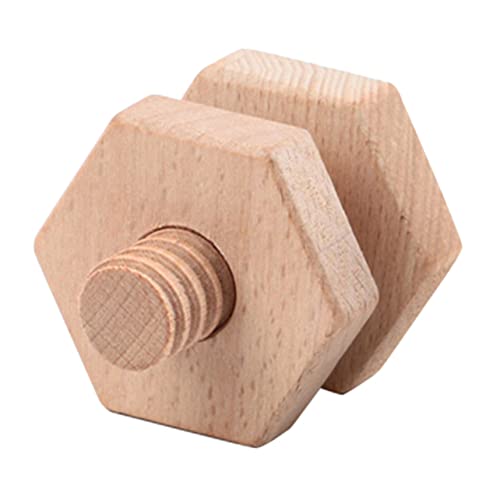 Milisten 1 Satz Holz Schraubenspielzeug für Pädagogisches mit Geometrischen Formen Hand Auge Koordination und Denkfähigkeiten Langlebig und Sicher für Kreatives von Milisten