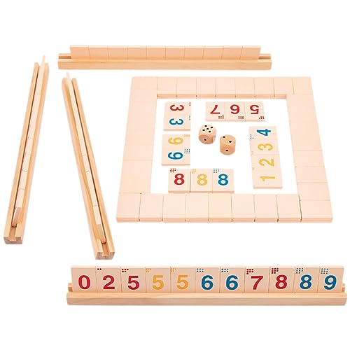 Milisten 1 Satz Holzspielzeug Shut The Box Interaktives Brettspiel für Erwachsene und Tragbares Zahlenspiel zur Mathematischer Fähigkeiten bei Partys und Familienfeiern Milisten 1 Satz Holzspielzeug Shut The Box Interaktives Brettspiel für Erwachsene und Tragbares Zahlenspiel zur Mathematischer Fähigkeiten bei Partys und Familienfeiern von Milisten