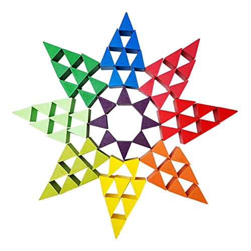 Milisten 1 Satz Holzspielzeug für Bunte Rainbow Bausteine für Frühe Bildung Kreatives Legespiel und Koordination als für Jungen und Mädchen von Milisten