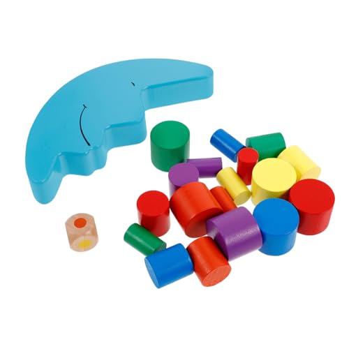 Milisten 1 Satz Holzspielzeug für Stapelbare Bauklötze mit Mond Design Fördert Logisches und Kreativität Erste Spielsachen für Kleinkinder Farbe Zufällig Zufällige Farbe von Milisten