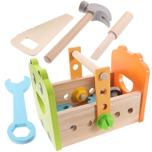 Milisten 1 Satz Holzwerkzeugkasten für Lernspielzeug mit Verschiedenen Werkzeugen Fördert Kreativität und Handwerkliche Fähigkeiten für Kindergeburtstage und Kindertag Milisten 1 Satz Holzwerkzeugkasten für Lernspielzeug mit Verschiedenen Werkzeugen Fördert Kreativität und Handwerkliche Fähigkeiten für Kindergeburtstage und Kindertag von Milisten
