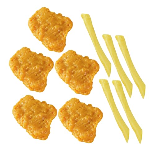Milisten 1 Satz Hühnernuggets Und Pommes Model Realistisches Fastfood Fritten Gebraten Gefälschte Essensrequisiten Hühnernuggets-formmodell Nachgeahmte Hühnernuggets Display-versorgung PVC Milisten 1 Satz Hühnernuggets Und Pommes Model Realistisches Fastfood Fritten Gebraten Gefälschte Essensrequisiten Hühnernuggets-formmodell Nachgeahmte Hühnernuggets Display-versorgung PVC von Milisten